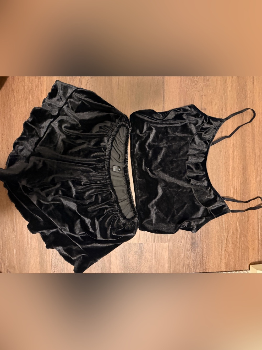 Black Velvet Cami & Shorts Sleep Set - Women Intimates
